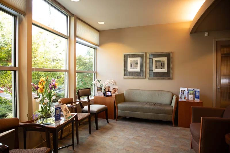 Waiting room area at Olympia Advanced Dentistry