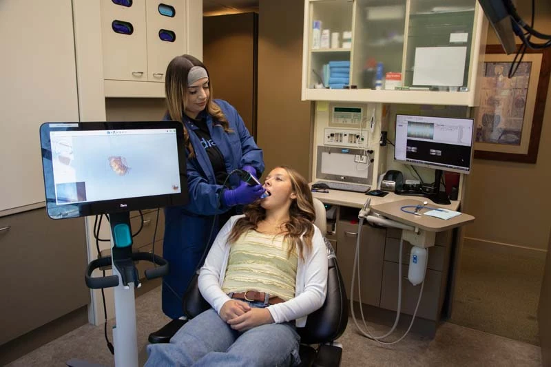 An advanced interoral camera in action at Olympia Advanced Dentistry in WA.